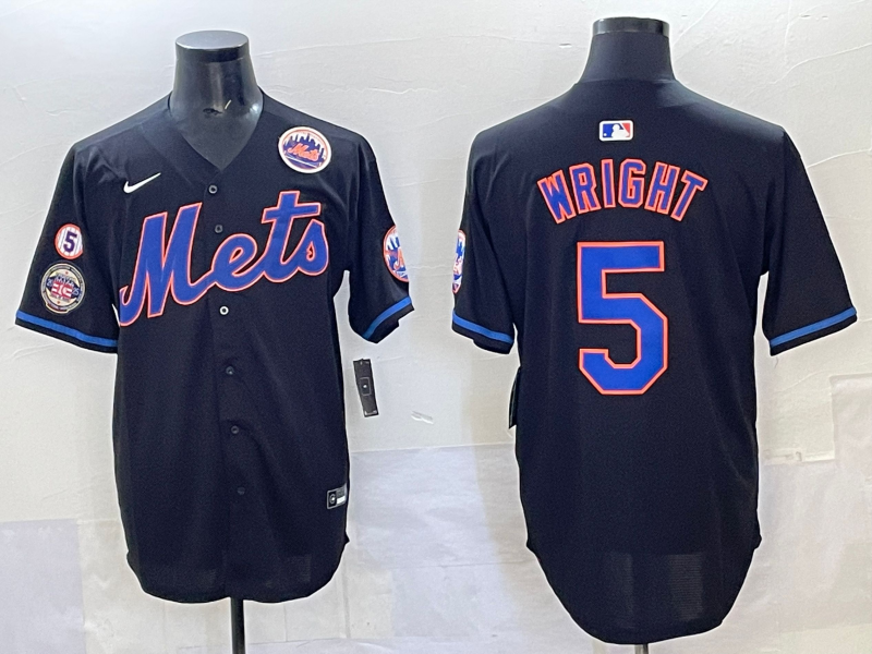 Men 2025 New York Mets #5 Wright blue MLB Nike jersey style 16->new york mets->MLB Jersey